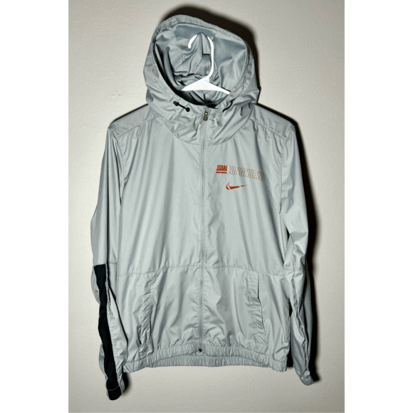 Texas Longhorns NCAA Women’s Nike Rain Repel Gray Full Zip Hooded Jacket Sz S - Picture 1 of 8
